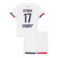 Maglia Calcio Paris Saint-Germain Vitinha #17 Seconda Divisa Bambino 2025-26 Manica Corta (+ pantaloncini)